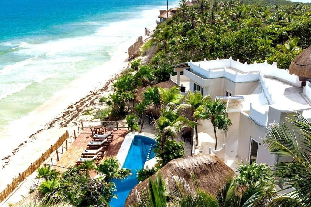 Luxury 5-Br Beachfront Home In Tulum Casa Sofia Gato Kültér fotó