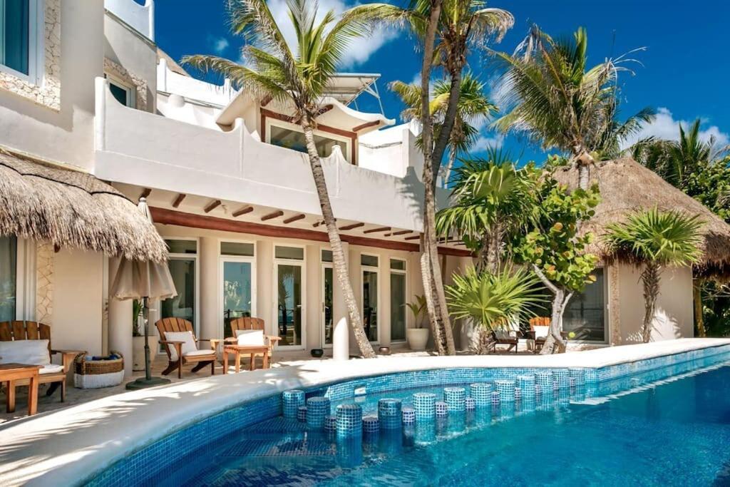 Luxury 5-Br Beachfront Home In Tulum Casa Sofia Gato Kültér fotó
