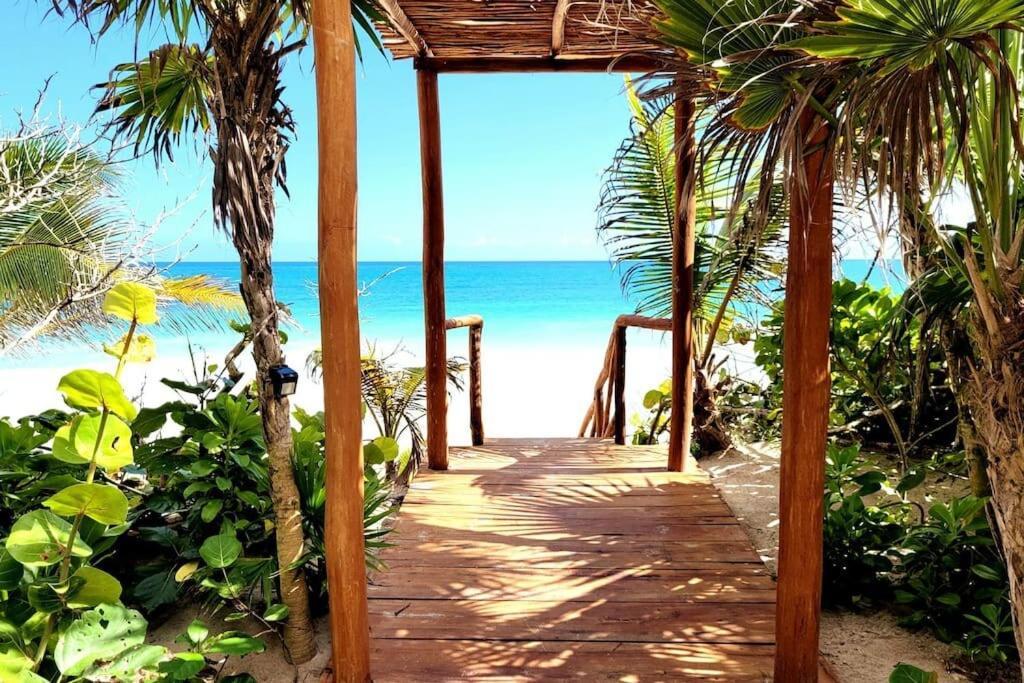Luxury 5-Br Beachfront Home In Tulum Casa Sofia Gato Kültér fotó
