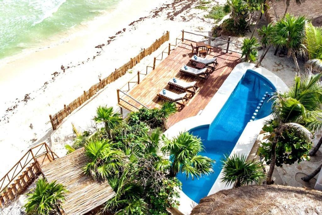 Luxury 5-Br Beachfront Home In Tulum Casa Sofia Gato Kültér fotó
